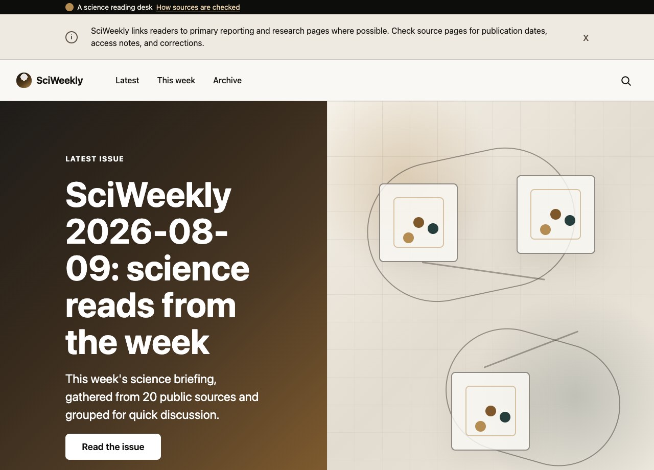 Preview of sciweekly: the newsletter was the easy part