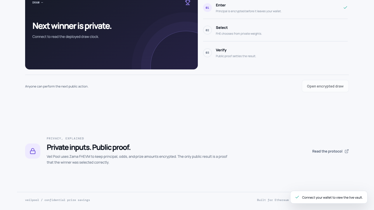 Privacy explained — Veil Pool